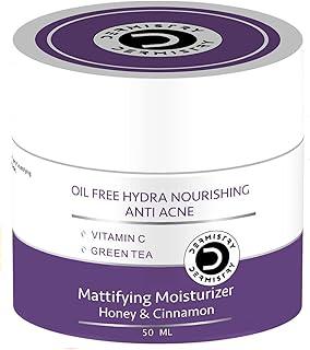 Dermistry 1% Salicylic Acid Oil Free Water Based Mattifying Face Moisturizer Day Night Cream Gel for Open Pores Marks Oily Acne Pimples Prone Skin Removes Dark Spot Scars for Girls Boys Men Women 50ml