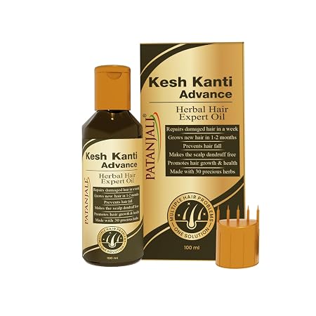 Patanjali Kesh Kanti Advance Herbal Hair Expert Oil 100ml, Stronger & Longer Hair for Wome