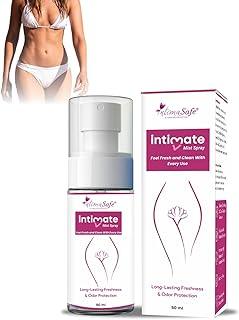 IntimaSafe Intimate Hygiene Spray for Women - Cleansing & Refreshing Spray for Odour Prevention for Private Parts, Maintains Natural pH Level, Protects from UTI, Rashes & Fungal Infections - 50 ML