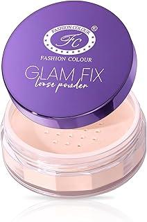Fashion Colour Glam Fix Loose Powder For Face Makeup | Setting & Finishing Loose Powder For All Skin Types | Non- Drying & Lightweight | Evens Out Skin Tone | Blurs Imperfections | (DEEP MEDIUM, 10g)