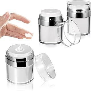 Bonzella Travel Cream Dispenser Bottle for Toiletries 1pcs-50ML,Leak-proof Refillable Airless Cosmetic Container with Pump for Thick Moisturizer Cream,Body Lotion,Skincare, Vacuum Bottle Dispenser