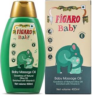 Figaro Baby Massage Oil with Goodness of Natural Olive oil enriched with vitamin E, Dermatologically tested, 400 ml