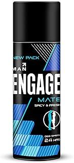 Engage Mate Deodorant For Men, Citrus and Fresh, Skin Friendly, 150 ml