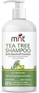 MNT Tea Tree Anti-Dandruff Shampoo 300 ml | Removes Dandruff and Soothe Itchy Scalp | 50% Less Dandruff In Just 2 Weeks | Paraben & Sulfate Free Shampoo | For Men & Women