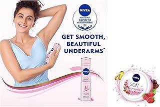 Nivea Soft Berry Blossom, Light Moisturizer For Face, Hand & Body, Instant Hydration Non-Greasy Cream With Vitamin E & Jojoba Oil, 200 Ml&Nivea Deodorant, Spray Pearl & Beauty for Women, 150ml