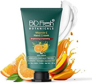 BIOFRESH BOTANICALS Vitamin-C Hand Cream - 30g Skin Whitening Cream for Dry & Rough Skin Hand Moisturizer with Shea Butter & Mango Butter for Itchy Sun Protection Cream (Pack of 1)