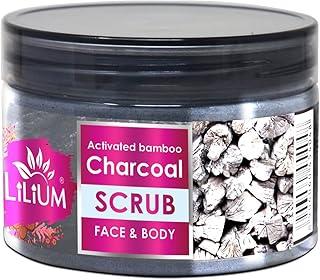 Lilium Activated Bamboo Charcoal Face & Body Scrub, 250g, For Impurities Removal Formula