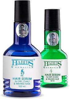 HABIBS COSMETICS Hair Serum Dry Curly & Treated Hairs For Silky & Smooth Hair Tames Frizzy Hair Tangle Free & Frizz-Free Hair For All Types Of Hair 100 Ml Pack Of 1