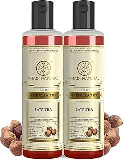Khadi Natural Satritha Shampoo | Herbal Shampoo for Controlling Hair Fall and Repairing Damaged | Suitable for All Hair Types |Pack of 2 | (210 * 2) (420 ml)