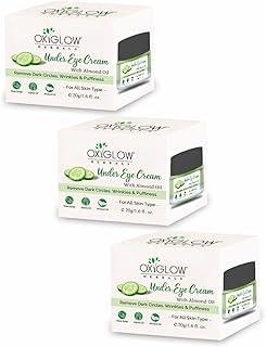 OxyGlow Herbals Under Eye Cream|Remove Dark Circles|Wrinkles & Puffiness|Almond Oil|For Skin Type (Pack of 3, 20G)