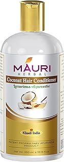 Khadi Mauri Herbal Coconut Hair Conditioner – Nutrient Rich Plant-Based Hair Moisturizer Enriched with Aloe Vera for Complete Nourishment – Ideal for Hair Repair and Silkiness – 300 ml (White)