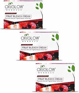 OxyGlow Herbals Bleach Cream Multi Fruit for Instant Glow with Real Fruit Extracts| Tightens & Cleanses Pores| Regulates skin Ph & Evens out Skin Tone 50Gram(Pack of 3)