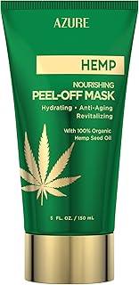 AZURE Hemp Nourishing Peel Off Mask â€“ Deeply Exfoliating & Cleansing | Removes Blackheads, Dirt & Oils | Hydrating & Anti Aging | Reduces Wrinkles, Fine Lines & Acne Scars | Made in Korea - 150mL