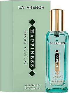 La French Happiness Perfume for Men and Women 20ml | Intense Eau de Parfum | Unisex Perfume | Premium Long Lasting Luxury Fragrance | Luxury Perfume Gift Ideal for Both Men and Women.