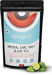 Udyan Tea Imperial Earl Grey Black Tea - 100g (50 Cups) | Premium Loose Leaf | Helps Fight Depression & Reduces Fatigue and Stress