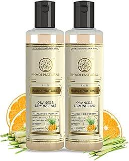 Khadi Natural Orange & Lemongrass Herbal Hair Conditioner | Herbal Conditioner for Frizzy Hair | Conditioner for Repairing Damage Hair | Suitable for All Hair Types |Pack of 2 | (210 * 2) (420 ml)