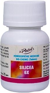 Dr Patel's 2Pcs Homeopathic Silicea 6X Biochemic Tablet - Skin and Connective Tissue Conditioner, Blood Cleanser, Hair and Nail Strengthener- 25gms