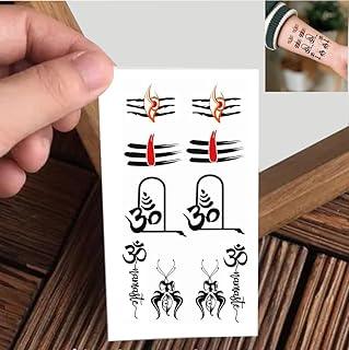 VANVATI Lord Shiv Trishul And Om Temporary Tattoo Sticker For Male And Female Tattoo Sticker