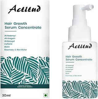 Actitud Advanced Hair Growth Serum for Hair Fall Control & Hair Growth - 3% Redensyl, 4% Anagain, 2% Baicapil, Caffeine, Biotin & Rice Water 30ml