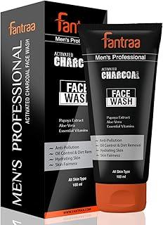 Fantraa Activated Charcoal Anti Pollution and Oil Control Face Wash - 100ml | Fights Acne & Pimple, Skin Whitening & Brightening | Suitable for All Skin Type | For Men