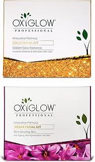 OxyGlow Herbals Gold Facial Kit 260 Gm & OxyGlow Herbals Kesar Fairness Glow Facial Kit 260 Gm (Combo Pack)
