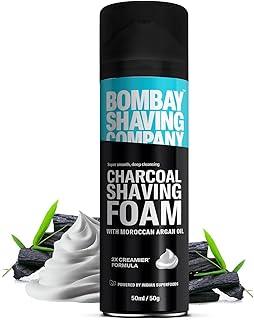 Bombay Shaving Company Charcoal Shaving Foam, 50 gm with Activated Charcoal & Moroccan Argan Oil