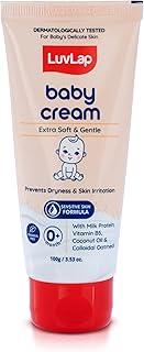 LuvLap Baby Cream -100g, Face & Body Moisturizing Cream with Shea Butter & Colloidal Oatmeal, Protection for Dry, Itchy, Sensitive Skin for Face & Body, 24-Hour Moisturization, Dermatologically Tested
