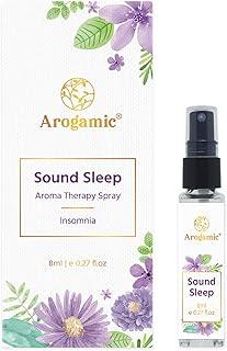 Arogamic Sound Sleep Aromatherapy Spray For Insomnia Relief | Non-Habit Forming Formula Prepared Using Therapeutic Grade Lavender, Marjoram and Vetiver Essential Oils (8 ml)