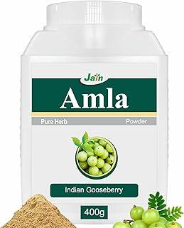 Jain Amla Powder 400g |100% Pure Phyllanthus Emblica Ayurvedic Herbal Supplement for Hair, Skin & Wellness| Rich in Natural Vitamin C | Vegan, Paraben-Free