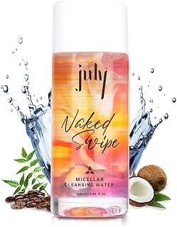 July Micellar Cleansing Water 100ml | Makeup Remover Cleanser | No Rinse Formula | Removes Daily Stubborn Makeup, Waterproof Makeup, SPF & Impurities | Maintain Moisture Balance | All Skin Types