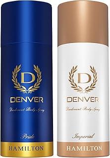 Denver Pride & Imperial Deodorant 150 ML, Pack of 2 | Long Lasting Deodorant Body Spray For Men