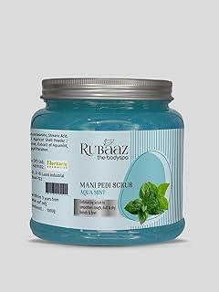 Rubaaz Aqua Mint Mani Pedi Scrub, Exfoliating Hand and Foot Scrub, 1000g