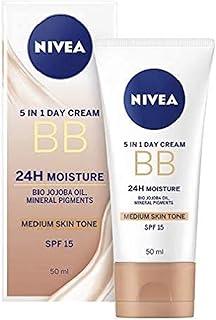Nivea Daily Essentials BB Cream 5 in 1 Beautifying Moisturiser with SPF 10, Medium to Dark 50 ml