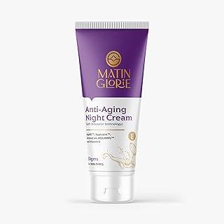 MatinGlorie Anti-Aging Night Cream for Wrinkles & Fine lines| Firms and Lifts Skin| Calms Skin and Senses| Boosts Collagen| Amino Acid Complex| Almond Oil & Water Lily Extract| Balanced pH- 50 g