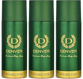 Denver Hamilton Dedorant 150 ML Each, Pack of 3 | Long Lasting Deodorant Body Spray For Men