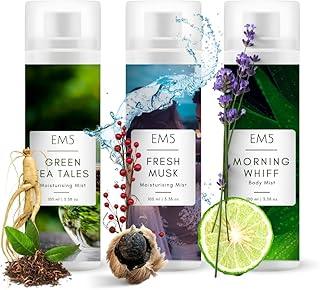EM5™ Combo of 3 Body Mists | Moisturizing & Hydrating Spray for Men & Women | Green Tea Tales- Fresh Musk - Morning Whiff Fragrances | 100 ml Each