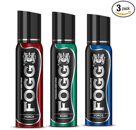 FOGG Punch Liquid Cool Rush & Force Deo For Men 150Ml Pack Of 3
