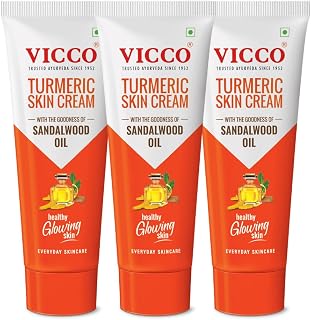 Vicco Turmeric Skin Cream | With Turmeric & Sandalwood Oil for Glowing Skin | Acne Control & Natural Glow