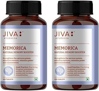 Jiva Memorica Tablets - 500mg 240 Tablet | Enhance Your Memory Naturally & Strengthens The Nervous System | Improves Memory, Retention & Intelligence 120 tablet (Pack of 2)
