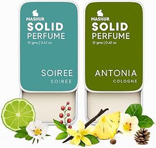 MASHUR FAB Natural Solid Perfume – Woody Oud & Nomade Scents for Him & Her – Alcohol-Free, Long-Lasting, Non-Greasy Cologne – Compact Gift Pack (Perfume-Nature inspired)