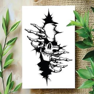 Komstec Ghost Tattoo Temporary Tattoo Stickers For Male And Female Fake Tattoo Waterproof Tattoo body Art