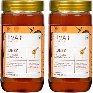 Jiva Ayurveda Multi flora Honey - 1kg (Pack of 2) | 100% Pure with No Sugar Adulteration Boosts Immunity and Strength | Heals Wound | Helps in Weight Management