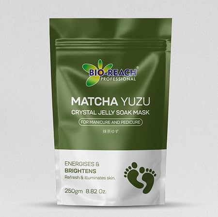 Professional Matcha Yuzu Crystal Jelly Soak Mask, 250g, For Manicure and Pedicure, Energis