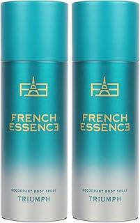 FRENCH ESSENCE Deodorant Spray Perfume/Deodorant for men/Men Deo/Body Spray for men,Long Lasting Fragrance, Fresh Scent (Triumph) 150ml Each - Pack of 2