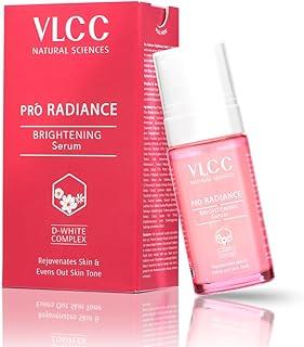 VLCC Pro Radiance Skin Brightening Serum - 40ml | Nourish, Rejuvenates Skin, Lighten Dark Spots, and Evens Out Skin Tone | With D-White Complex, Nutmeg Oil & Acai Berry.