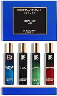 Bergamot Beaute Pure Perfume Gift Set for Men Pack of 4 x 15 ml | GENTLE MAN, TUX, IMPERIAL, LEGENDE - 2x Long Lasting than Eau De Parfum
