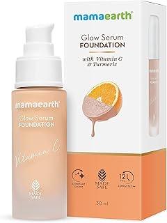 Mamaearth Glow Serum Matte Liquid Foundation Medium Coverage For All Skin Types With Vitamin C & Turmeric For 12-Hour Long Stay- 05 Beige Glow - 30 Ml, Pack Of 1