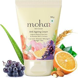 Moha: : Anti Ageing Skin Cream, Youthful & Glowing Skin, With The Blend Of Pure Herbal Oils, Reduces Fine Lines, Wrinkles, Pigmentation, Dark Spots, Suitable For All Skin Types - (Pack Of 1, 100Gm)