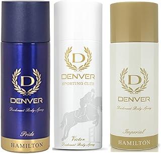 DENVER Pride Deo, Victor, Imperial Deodorant Body Spray For Men -165ML Each (Pack Of 3) | Long Lasting Deo