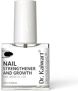 Dr. Kaiwart Nail Strengthener & Growth | 8-in-1 Nail Repair Formula with Keratin, Collagen & Jojoba Oil | Nail Ridge Filler | Base Coat for Brittle, Weak, Damaged Nails - 10ml